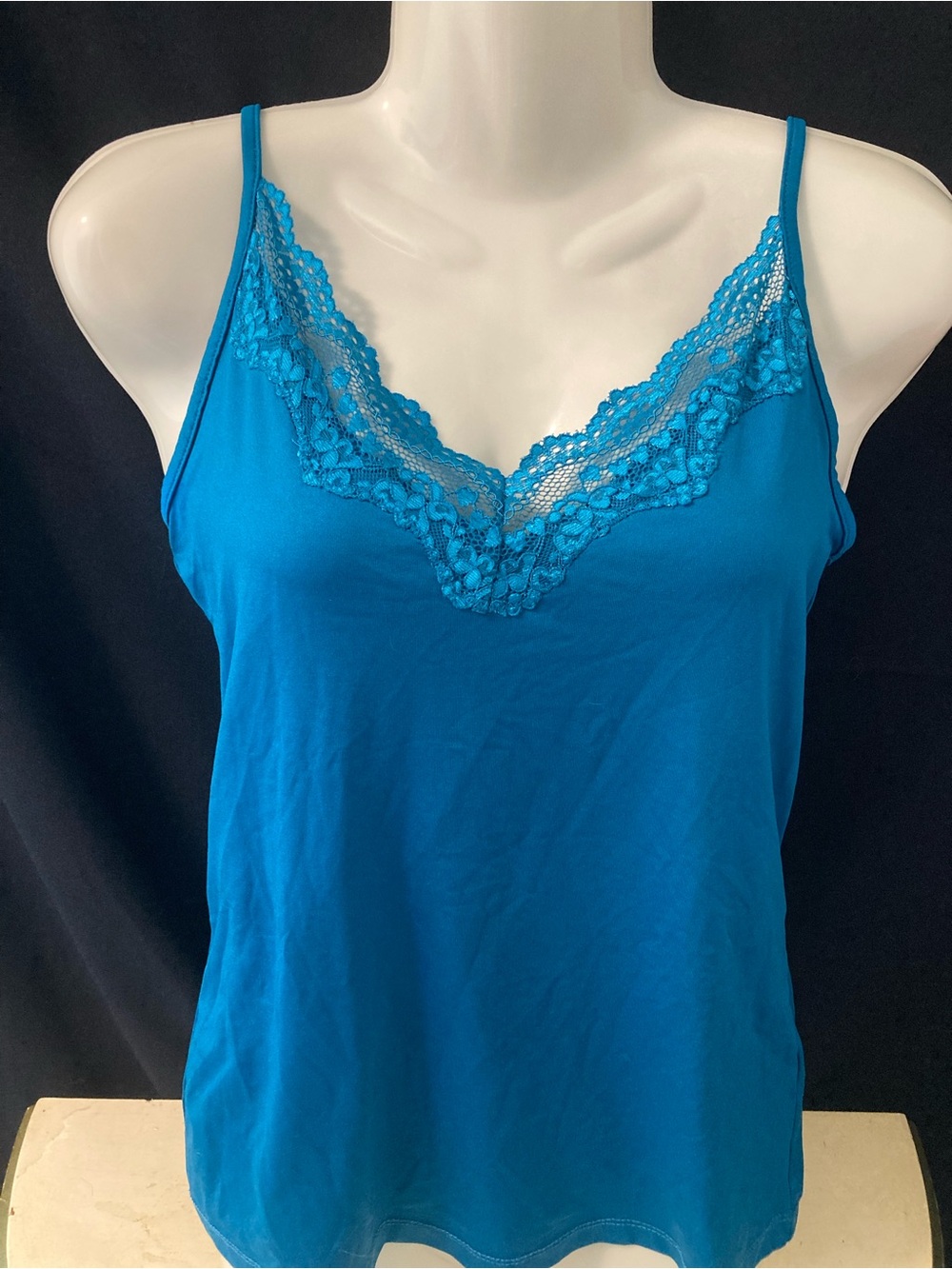 Reitmans Teal Lace-Trim Camisole